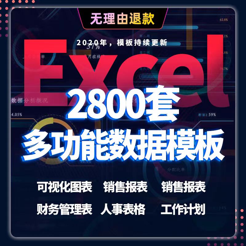 图片[1]-2800套Excel动态图表可视化模板进销存人事日历报价表格生产计划工作表-幼小初高学社