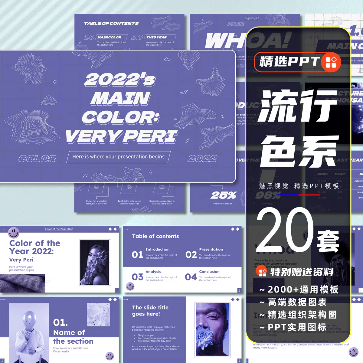 图片[1]-20套长春花ppt模板2022潘通流行色-幼小初高学社