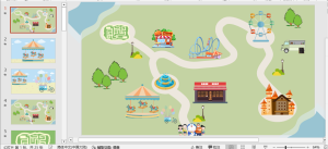 编号2006园游会闯关 互动课件 PPT模板-幼小初高学社