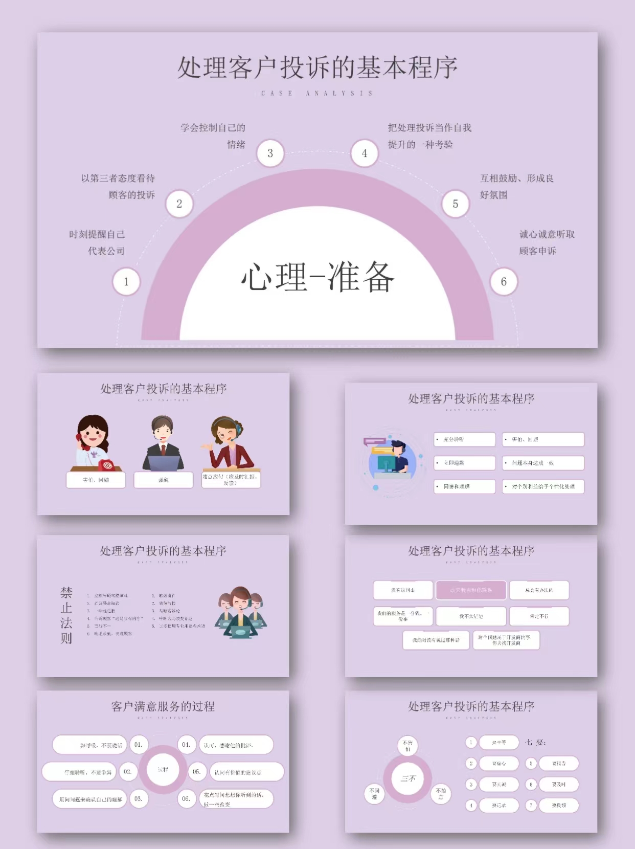 图片[5]-编号1260   客户投诉处理及案例分析PPT模板-幼小初高学社