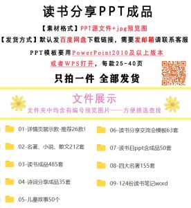 1180套教师读书分享ppt成品名著好书籍推荐学生读后感分享阅读课件模板-幼小初高学社