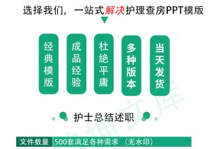 500套医学护理查房ppt模板内外科护理业务教学查房完整内容课件护理课-幼小初高学社