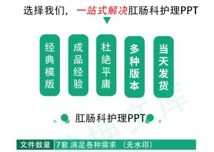 7套 医疗肛肠科护理查房PPT模板预防肛门肠道疾病治疗护理处理措施wps-幼小初高学社