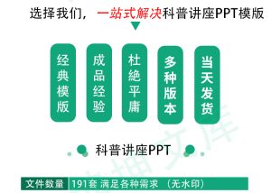 191套医院患者健康教育科普宣教讲座ppt课件模板疾病预防常识知识资料-幼小初高学社