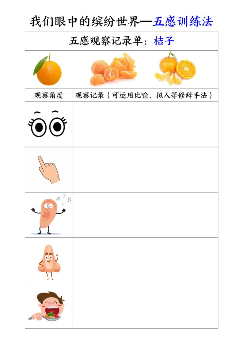 三上语文-第五单元五感训练法-幼小初高学社